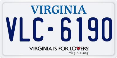 VA license plate VLC6190