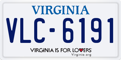 VA license plate VLC6191