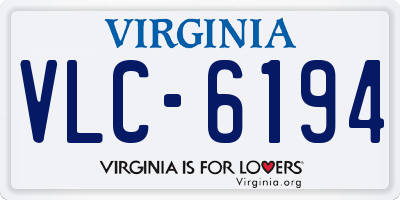VA license plate VLC6194