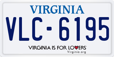 VA license plate VLC6195