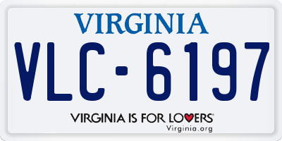 VA license plate VLC6197