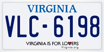 VA license plate VLC6198