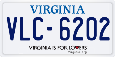 VA license plate VLC6202