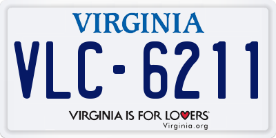 VA license plate VLC6211