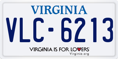 VA license plate VLC6213