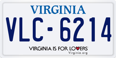 VA license plate VLC6214