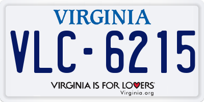 VA license plate VLC6215