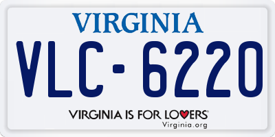 VA license plate VLC6220