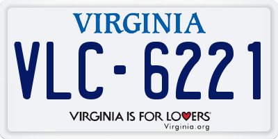 VA license plate VLC6221