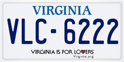 VA license plate VLC6222