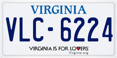 VA license plate VLC6224