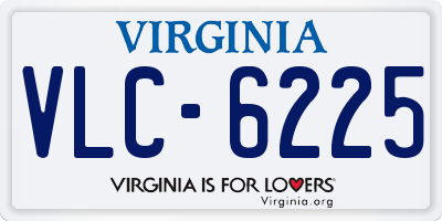 VA license plate VLC6225