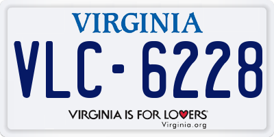VA license plate VLC6228