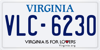 VA license plate VLC6230