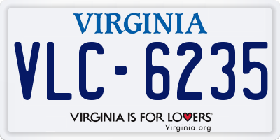 VA license plate VLC6235