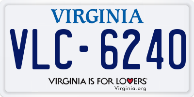 VA license plate VLC6240