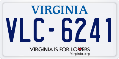 VA license plate VLC6241
