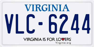VA license plate VLC6244