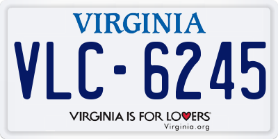 VA license plate VLC6245