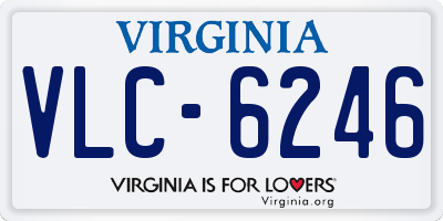 VA license plate VLC6246