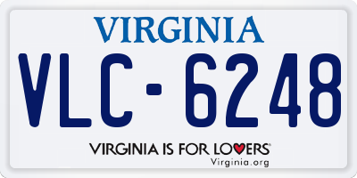 VA license plate VLC6248