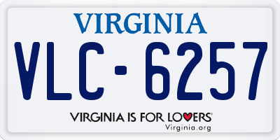 VA license plate VLC6257