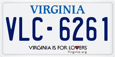 VA license plate VLC6261