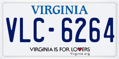 VA license plate VLC6264