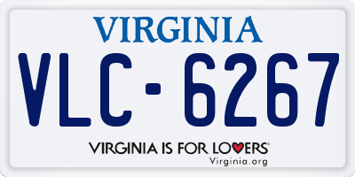 VA license plate VLC6267