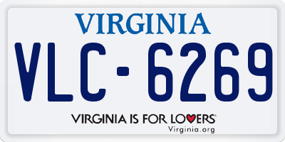 VA license plate VLC6269