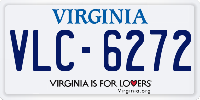 VA license plate VLC6272