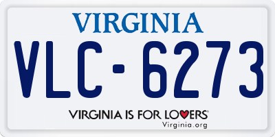 VA license plate VLC6273