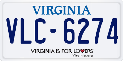 VA license plate VLC6274