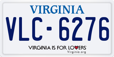 VA license plate VLC6276