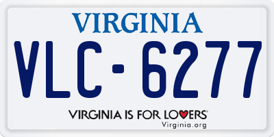 VA license plate VLC6277
