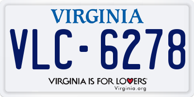 VA license plate VLC6278