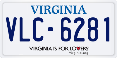 VA license plate VLC6281
