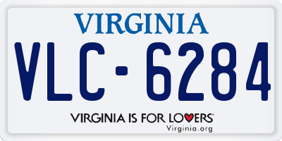 VA license plate VLC6284