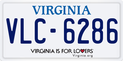 VA license plate VLC6286