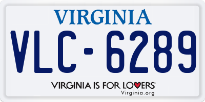 VA license plate VLC6289