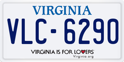 VA license plate VLC6290