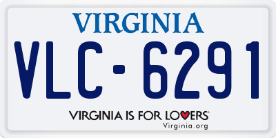 VA license plate VLC6291
