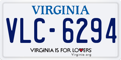 VA license plate VLC6294
