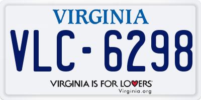 VA license plate VLC6298