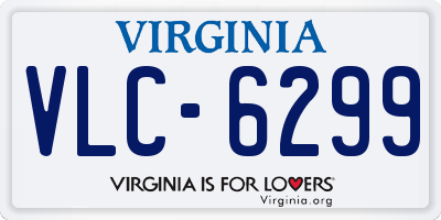 VA license plate VLC6299