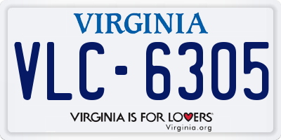 VA license plate VLC6305