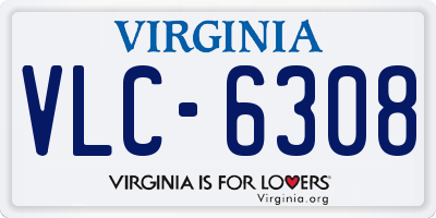 VA license plate VLC6308