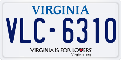 VA license plate VLC6310