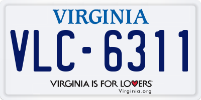 VA license plate VLC6311
