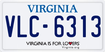 VA license plate VLC6313
